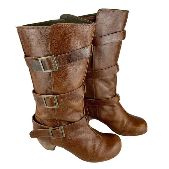 Gee WaWa Trisha Leather buckled Riding Boot Tan Rodeo Women's Size 8 - Picture 2 of 7